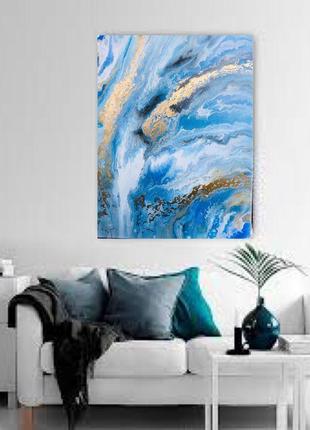 Інтер'єрна картина абстракція «блакитне небо»