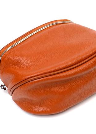 Стильная женская сумка через плечо из натуральной кожи 22112 vintage рыжая3 фото