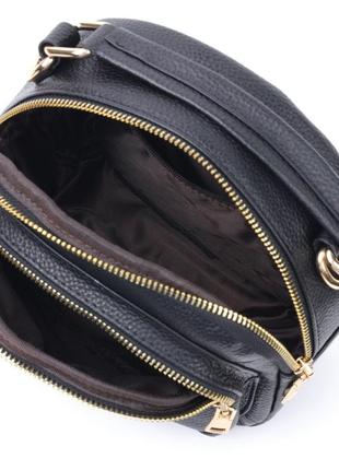 Стильна жіноча сумка vintage 20688 чорний4 фото