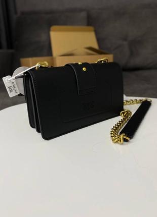 Сумка клатч premium pinko mini love bag one simply black/gold9 фото