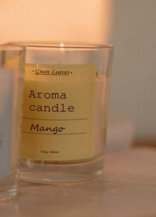 Соєва свічка  "манго"4 фото