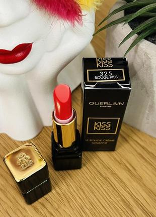 Оригинальный помада guerlain kiss kiss lipstick le rouge 325 rouge kiss2 фото