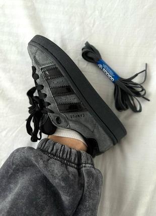 Adidas campus dark grey black ❤️36рр-45рр❤️ кроссовки адидас серые, кроссовки жеэнские адидас4 фото