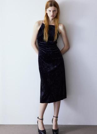 Сукня велюрова h&m розмір l1 фото