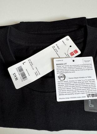 Мужская черная футболка uniqlo zenitsu размер л6 фото