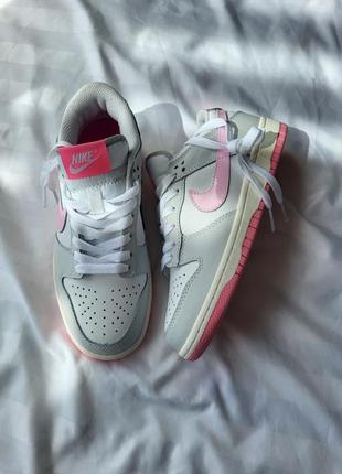 Кросівки nike sb dunk low pink grey3 фото