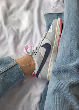 Кросівки nike sb dunk low pink grey9 фото