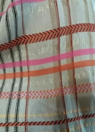 Сукня розлітайка бежевого кольору у кольоровуклітину.об'ємнірукави.виробництва італії10 фото