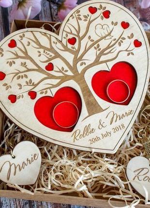 Подставка для обручальных колец "дерево любви". + брелки в подарок!5 фото