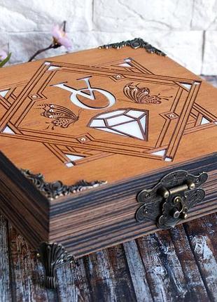 Шкатулка для украшений с инициалами