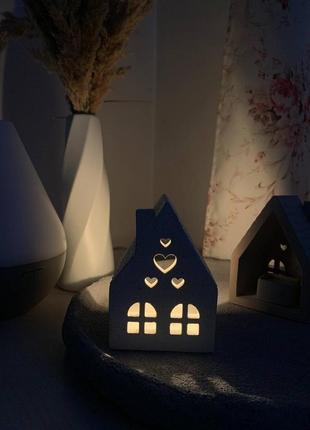 Подсвечник "домик" ручной работы