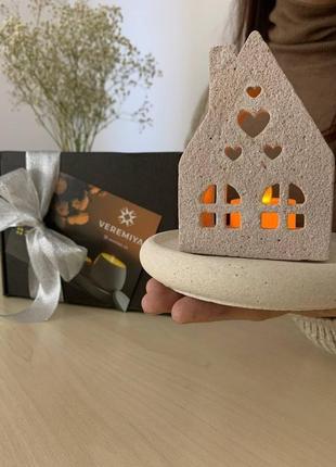 Подсвечник "домик" ручной работы