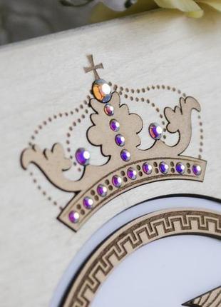 Персоналізована шкатулка для прикрас "queen" з каменями swarovski2 фото