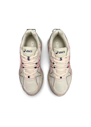 Кроссовки женские для бега asics gel kahana 8 beige красивые бежевые качественные кроссовки асикс демисезонные9 фото