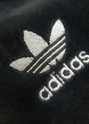 Укороченный велюровый худи adidas, кроп m-l5 фото