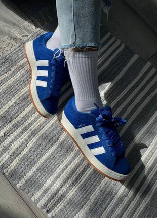 Adidas campus 00s blue cloud white, кроссовки женские адедас, кроссовки женские синие адидас5 фото