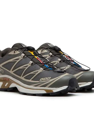 Кросівки salomon xt-6 beluga dull gold