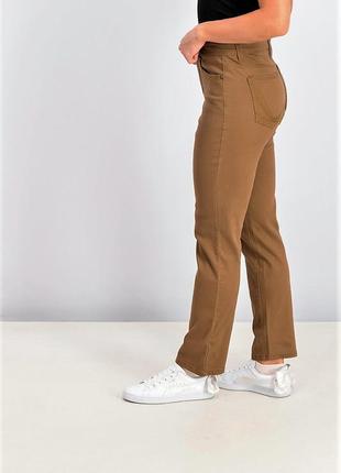 Джинсы брюки "skinny" 29w длина 7/8, посадка "mid-rise", цвет "кэмэл" 46 р1 фото