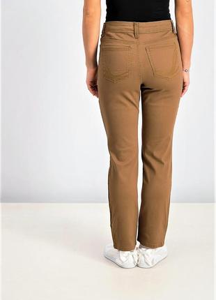 Джинсы брюки "skinny" 29w длина 7/8, посадка "mid-rise", цвет "кэмэл" 46 р9 фото