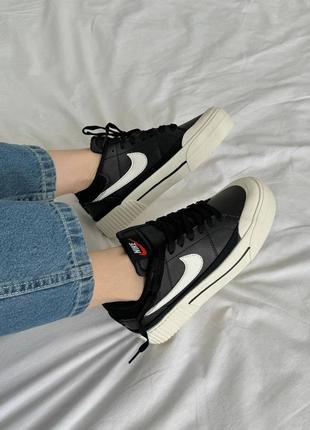 Кроссовки nike court legacy black3 фото