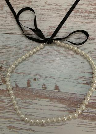 Элегантное белое ожерелье с имитацией жемчуга6 фото
