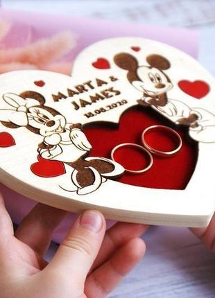 Подсавка для обручок "mickey & minnie"4 фото