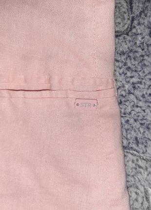 Жакет пиджак нежно розовый 100% лен🌸7 фото
