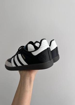 Кроссовки adidas samba white/black gum3 фото