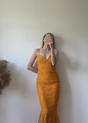 Кружевное платье миди new look