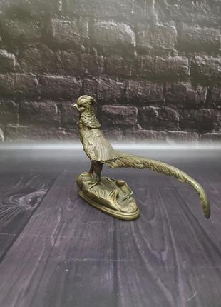 Статуетка бронзова фазан, франція 19ст2 фото