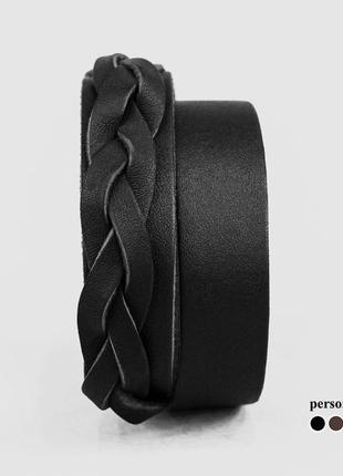 Плетеный кожаный браслет, код 80952 фото