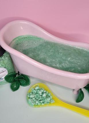 Сіль для ванни, зелена4 фото