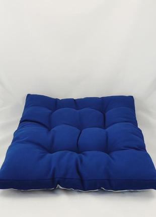 Вулична подушка. матрац на терасу. матрац на пікнік синього кольору. абстрактні акценти.2 фото