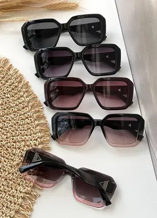 Женские прямоугольные солнцезащитные очки в пластиковой оправе с защитой uv400