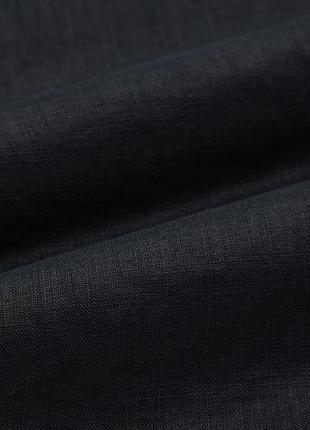 Женская черная рубашка uniqlo лен (арт.455749)4 фото