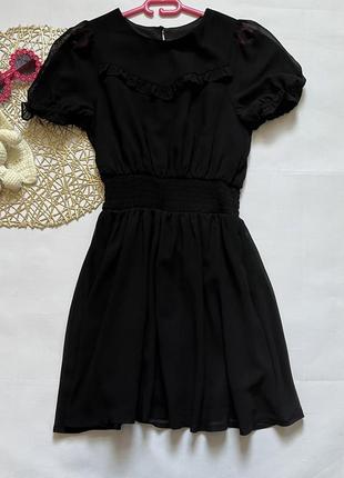 Платье черная шифон