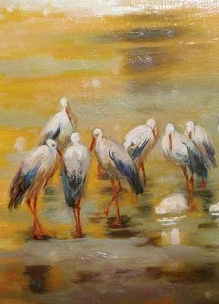 Картина "на аистовом озере" масло, холст 40х502 фото