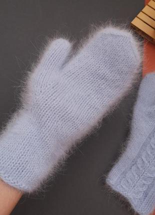 Перчатки ручная работа кролик ангора