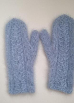 Перчатки ручная работа кролик ангора