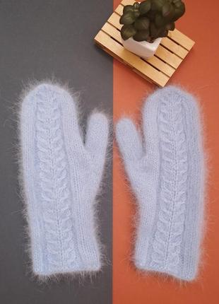 Перчатки ручная работа кролик ангора