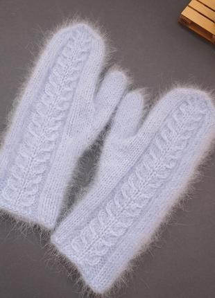 Перчатки ручная работа кролик ангора