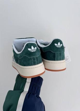 Кроссовки adidas campus 00s dark green/white3 фото