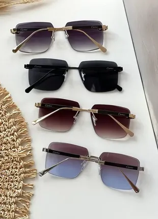 Фігурні сонцезахисні окуляри cartier захист uv400 у кольорах2 фото