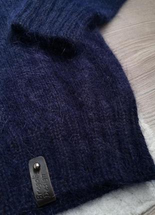 Вязаный зимний мужской свитер ангора кролик теплый3 фото