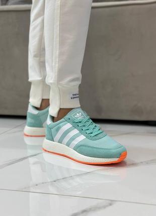 Кроссовки adidas iniki turquoise бирюзовые женские / мужские5 фото