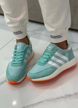 Кроссовки adidas iniki turquoise бирюзовые женские / мужские1 фото