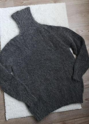 Вязаный зимний мужской свитер ангора кролик теплый3 фото