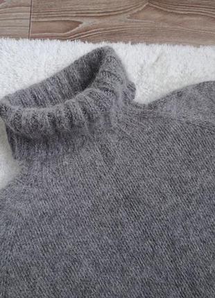Вязаный зимний мужской свитер ангора кролик теплый6 фото