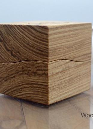 Деревянная коробочка шкатулка футляр для помолвочного кольца