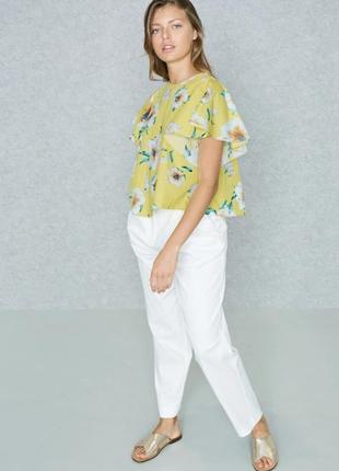 Красива блуза топ mango квіти котон марко етикетка3 фото